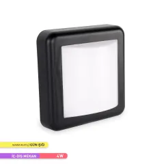 ACK AH07-05001 4W 3000K Günışığı Siyah Kasa LED Duvar Apliği