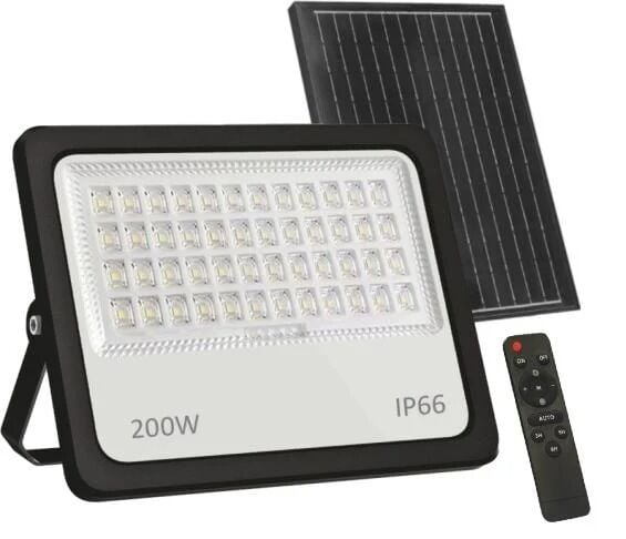 Cata CT-4649 Atlas Solar Led Projektör 200W Platinium 6400K Kumandalı