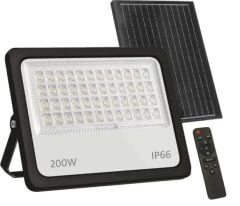 Cata CT-4649 Atlas Solar Led Projektör 200W Platinium 6400K Kumandalı