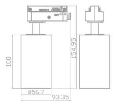 Ack AD30-05021 Siyah GU10 Ray Spot Armatür
