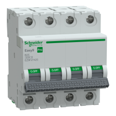 Schneider Electric Easy9 Pro EZ9F27425 4-Kutup (4P) 25 Amper 6kA B Eğrisi Termik Manyetik Otomatik Sigorta (MCB)