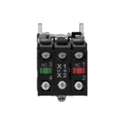 Schneider XB4BK124M5 Kırmızı Işıklı Mandal Buton 2 Konumlu Sabit 1NA+1NK 230V