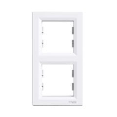 Schneider Asfora EPH5810221 Beyaz Dikey İkili Çerçeve