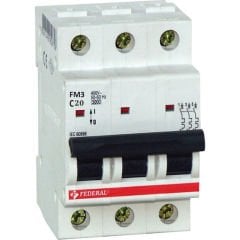 Federal 9EC-C0333-0D20 3x20A 3kA C Tip Otomatik Sigorta