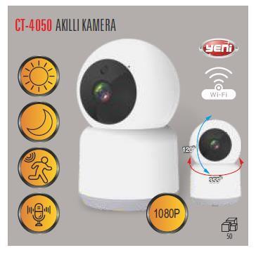 Cata CT-4050 Akıllı Wifi Kamera 355+120 Derece