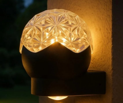 CATA CT-7072 15W 1500 Lümen 3200K Günışığı IP44 Dış Mekan Kristal Başlıklı Işıltı LED Duvar Apliği