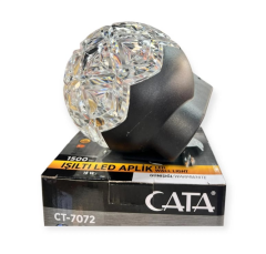 CATA CT-7072 15W 1500 Lümen 3200K Günışığı IP44 Dış Mekan Kristal Başlıklı Işıltı LED Duvar Apliği