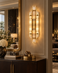 Büyükalpler Short Gold 15W 3000K Günışığı Hem Pilli Hem Elektrikli Modern LED Duvar Apliği
