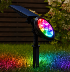 CATA CT-7321-RGB Satürn 18W 200 Lümen RGB Çok Renkli IP64 Saplamalı Güneş Enerjili (Solar) Bahçe Armatürü