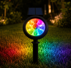 CATA CT-7321-RGB Satürn 18W 200 Lümen RGB Çok Renkli IP64 Saplamalı Güneş Enerjili (Solar) Bahçe Armatürü
