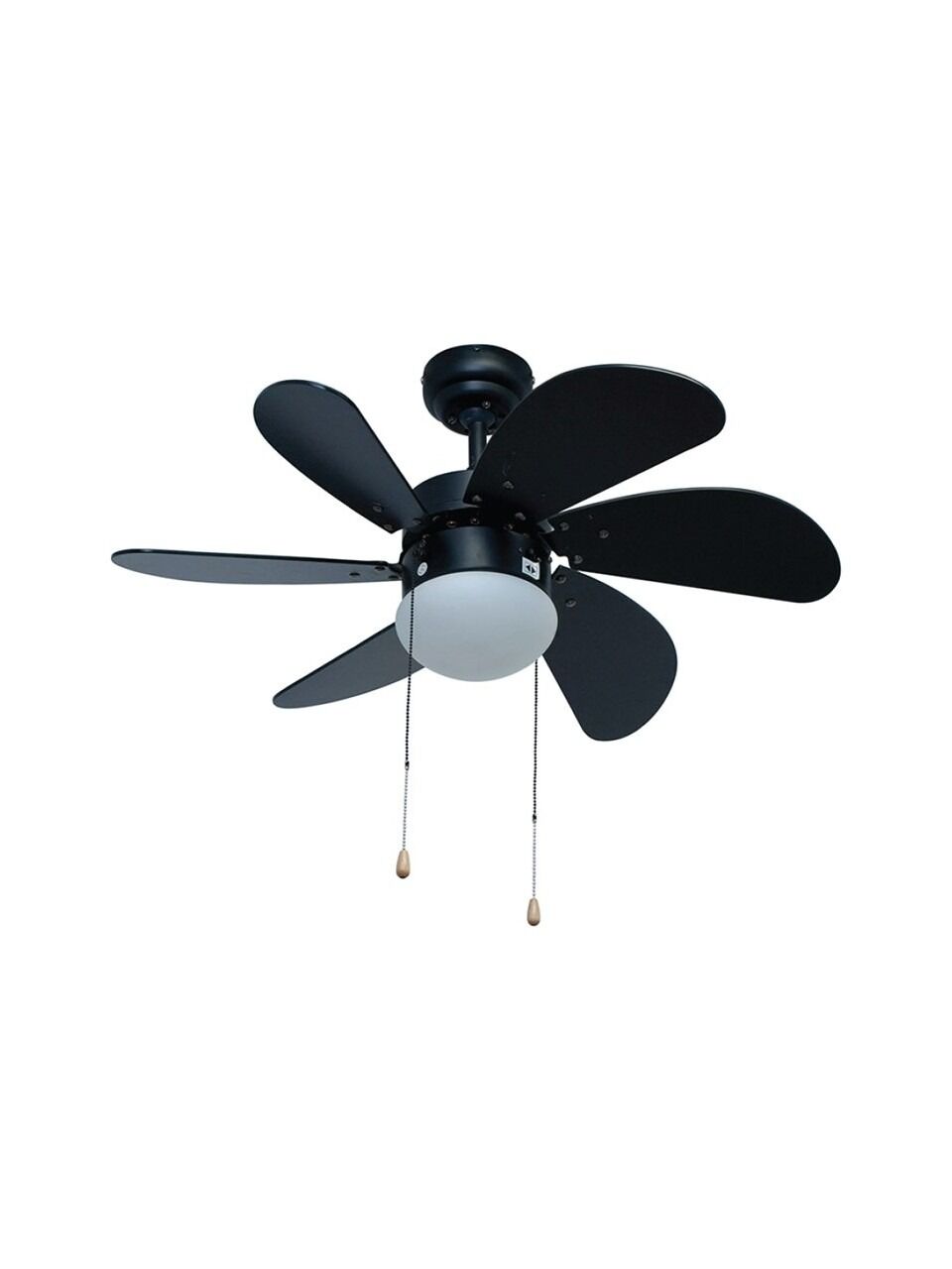 Kendal Vanti KCF279 60W E27 6 Kanatlı Avizeli Siyah Ahşap Tavan Vantilatörü