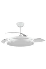 Kendal Vanti KCF307 Beyaz 42'' Ledli Gizli Kanat Tavan Vantilatörü Sesli ve Kumanda Kontrollü