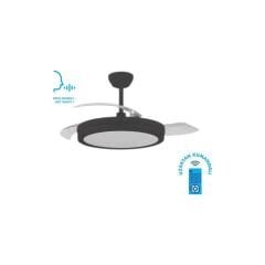 Kendal Vanti KCF306 Siyah 42'' Ledli Gizli Kanat Tavan Vantilatörü Sesli ve Kumanda Kontrollü