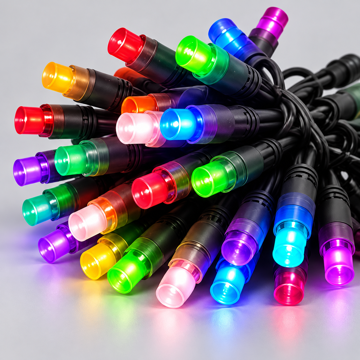 Helios HS-1244 RGB 100 LED 10 Metre Yılbaşı Süs Işığı Kumandalı IP65 Eklenebilir
