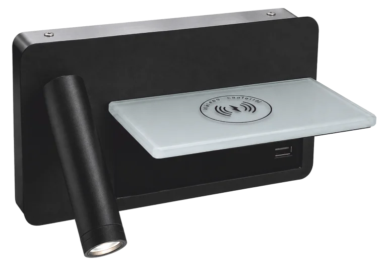 Helios HS-8137 Claritas 4+5W 4000K Şarjlı Yatak Başı Duvar Aplik Siyah