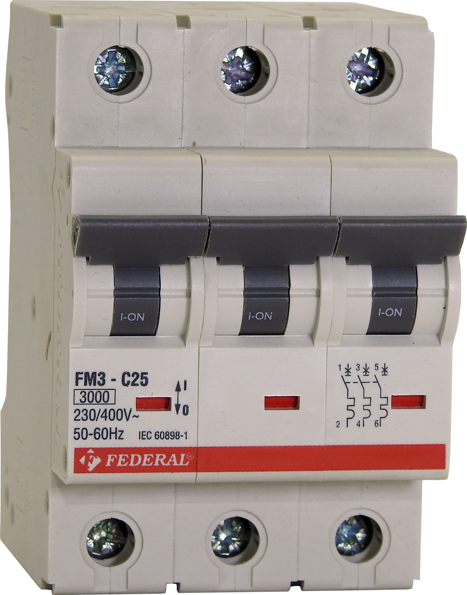 Federal 9EC-C0333-0D63 3x63A 3kA C Tip Otomatik Sigorta