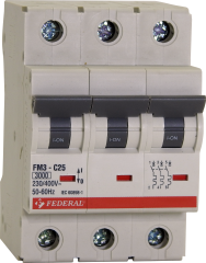 Federal 9EC-C0333-0D63 3x63A 3kA C Tip Otomatik Sigorta