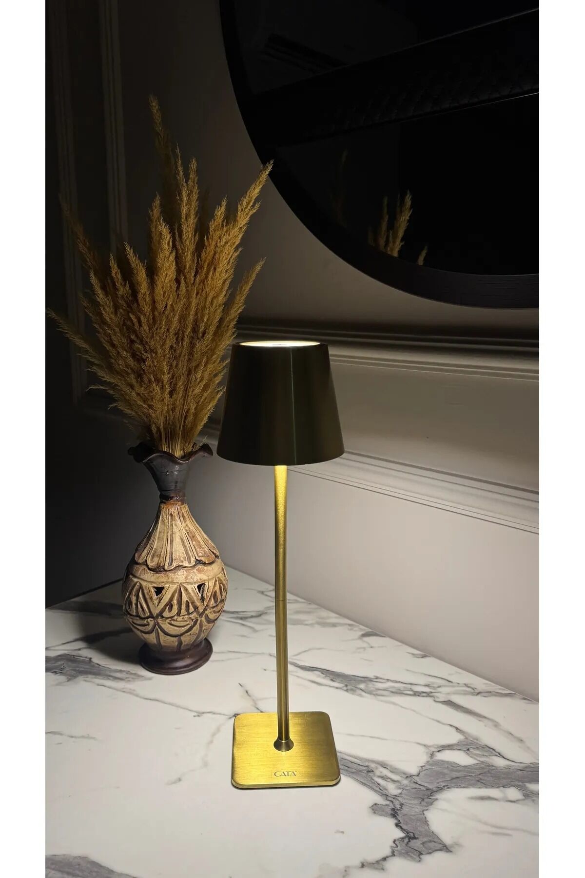 Cata CT-8437 İstanbul Şarjlı Dokunmatik Masa Lambası 3 Renk Seçenekli Siyah