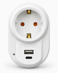 Econa ECN-2703 3500W 16A Akım Korumalı Priz USB-A + Type-C Beyaz
