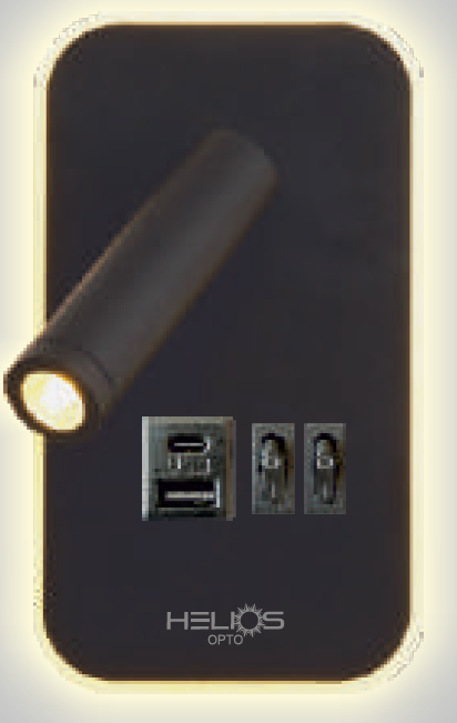 Helios HS-5823 15W 4000K Siyah Kasa LED Duvar Aplik