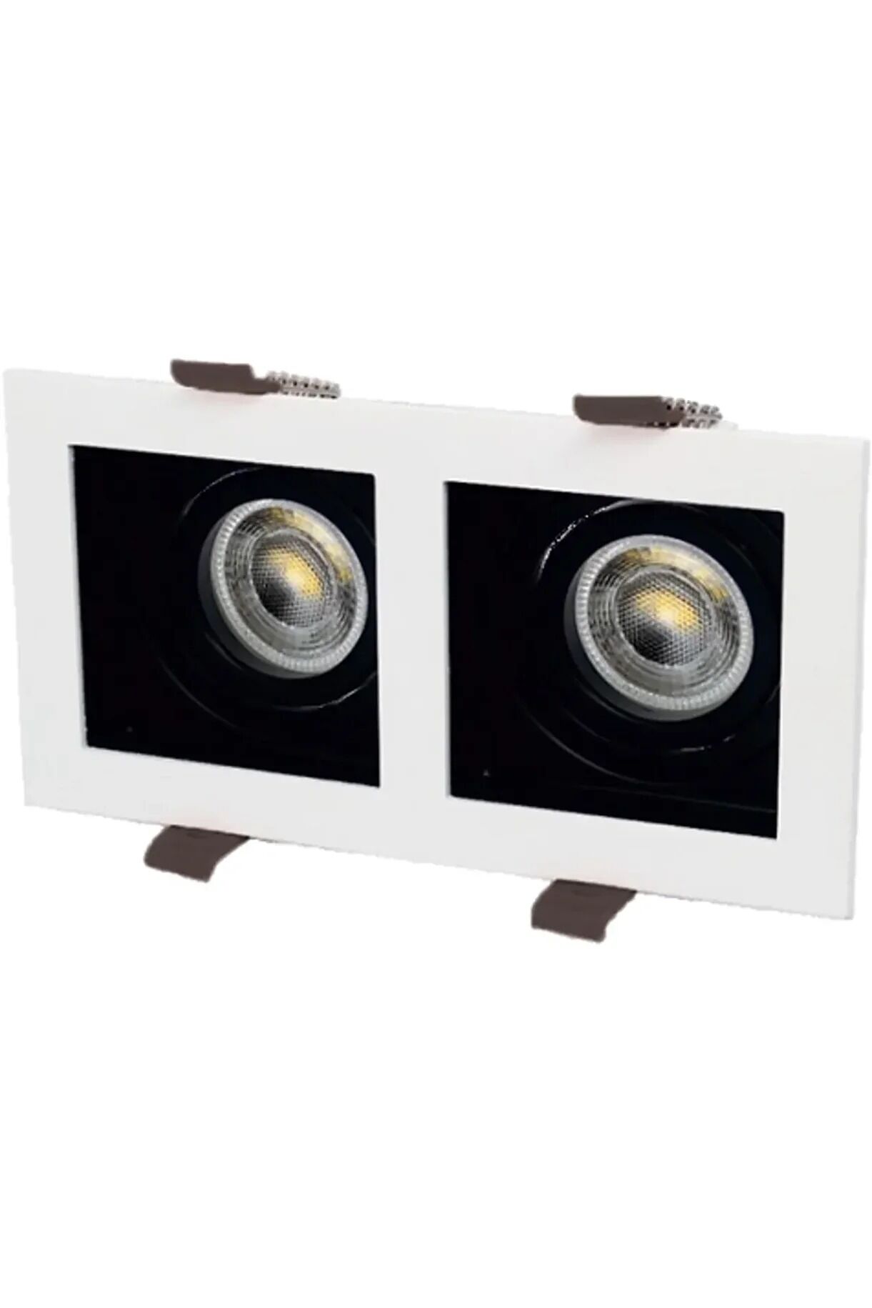 Cata CT-5227 Pars İkili Kare Spot Kasa Beyaz-Siyah GU10