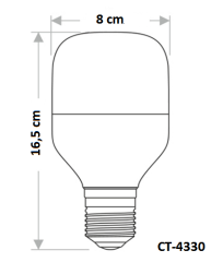 Cata CT-4330 25 Watt Torch LED Ampul E27 Beyaz Işık 6400K