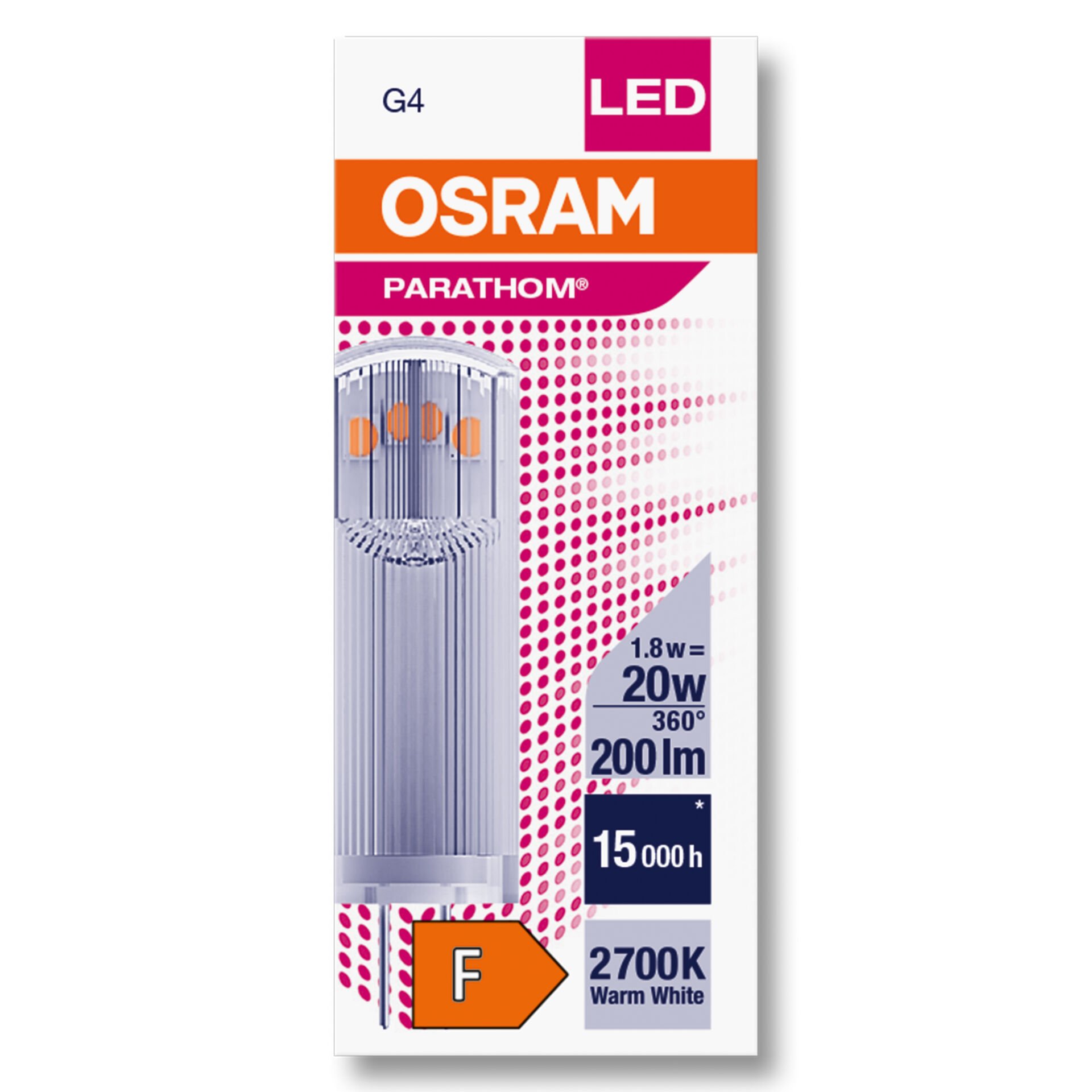 Osram Parathom G4 1.8W LED Kapsül Ampul - 2700K Sarı Işık 12V