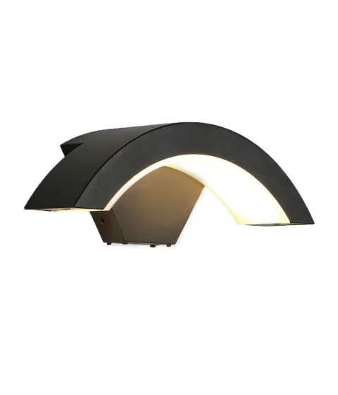 LEDMAKS 24W Siyah Kasa Dış Mekan Dekoratif LED Yarım Ay Aplik Günışığı