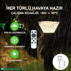 Helios HS 4027 100 Watt 4 Renk Fonksiyonlu Solar Bahçe Armatürü Kumandalı