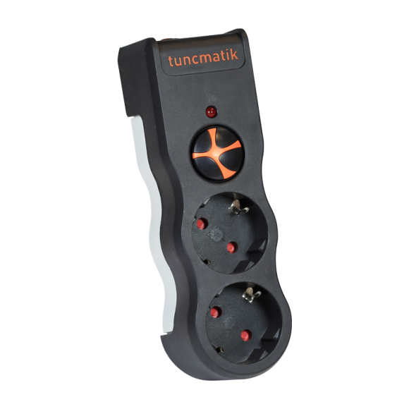 Tunçmatik Powersurge 2'li Akım Korumalı Priz Siyah