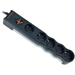 Tunçmatik Powersurge 5'li Akım Korumalı Priz Siyah 1.5 Metre Kablolu