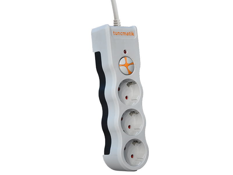 Tunçmatik Powersurge 3'lü Akım Korumalı Priz Kablolu Beyaz