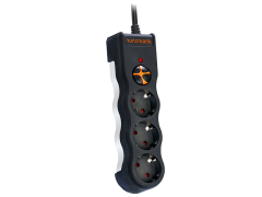 Tunçmatik Powersurge 3'lü Akım Korumalı Priz Kablolu Siyah