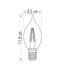 Cata CT-4281 4W E14 Amber Işık Rustik Led Dekoratif Buji Ampul