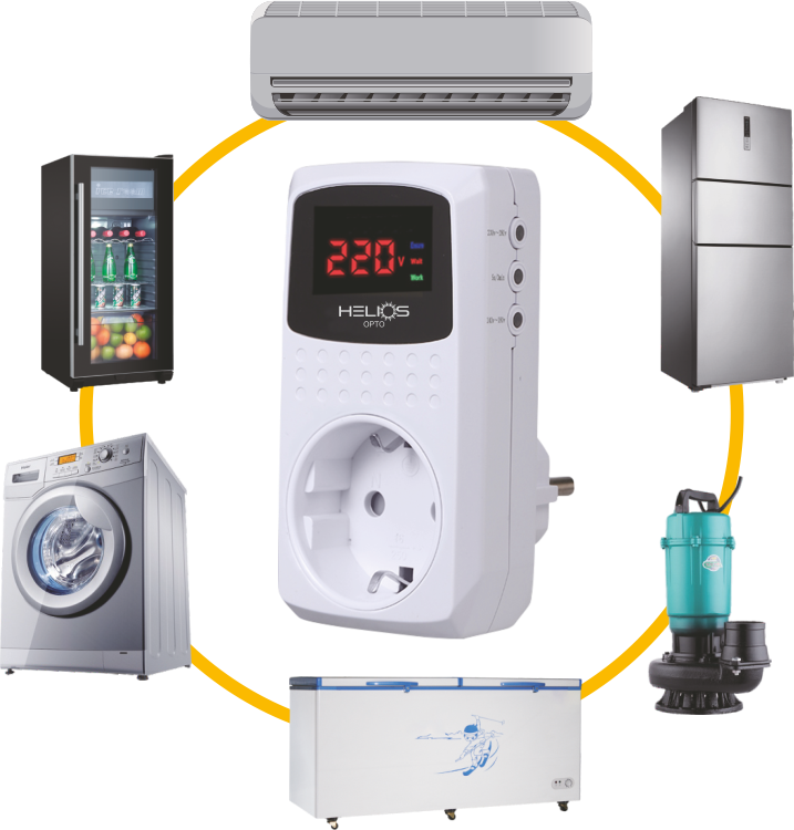 Helios HS-4210 Akım Korumalı Priz Dijital Göstergeli 4000W