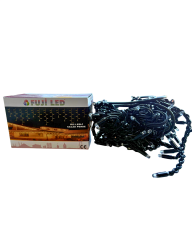 FujiLED 152 Saçak Siyah Kablo Çakarlı LED , 2 Metre Yılbaşı Süsü