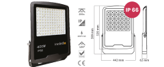 İnoled 400W 6500K Elegant Serisi IP66 Beyaz Led Projektör 5210-01