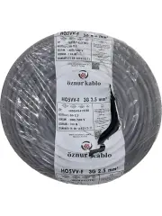 Öznur TTR 3x2,5mm2 Kablo Siyah H05VV-F