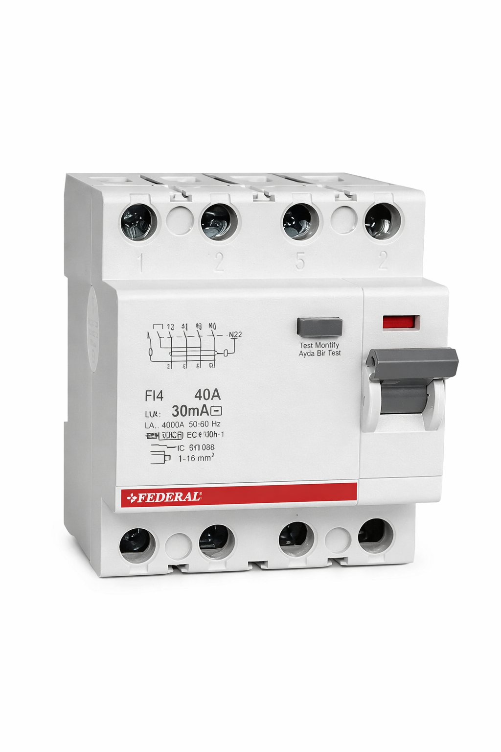 Federal FK4R 4P 40A 30mA Kaçak Akım Koruma Cihazı 10kA