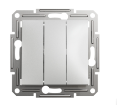 Schneider Asfora EPH2100161 Üçlü Anahtar Alüminyum Sıva Altı