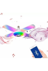 Helios HS-2092 36W RGB Bluetooth Hoparlörlü Uzaktan Kumandalı 4 Kollu Katlanabilir Pervane LED Ampul