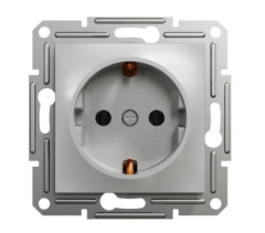 Schneider Asfora EPH2900161 Topraklı Priz 16A Alüminyum Sıva Altı