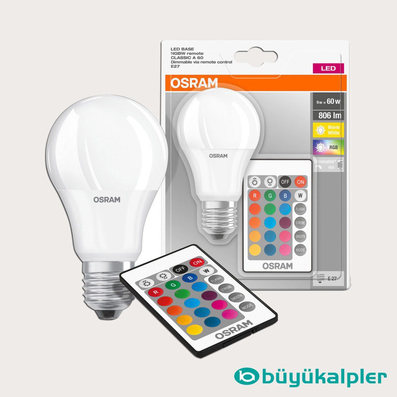 Osram 9W Kumandalı RGB Ampul