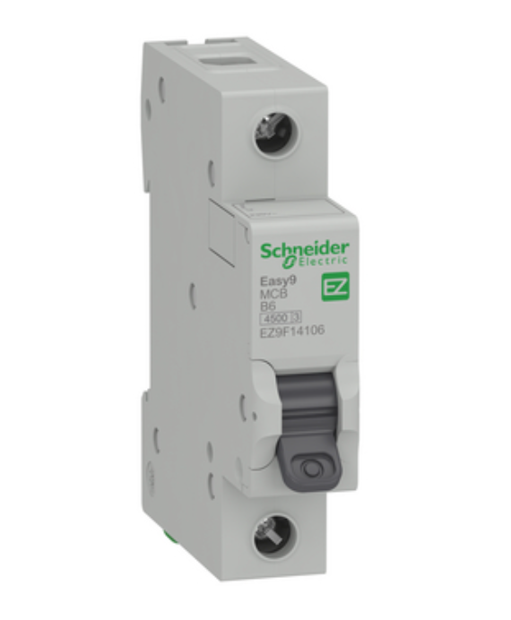 Schneider Easy9 EZ9F14106 Otomatik Sigorta B Eğrisi 1P 6A 4,5kA