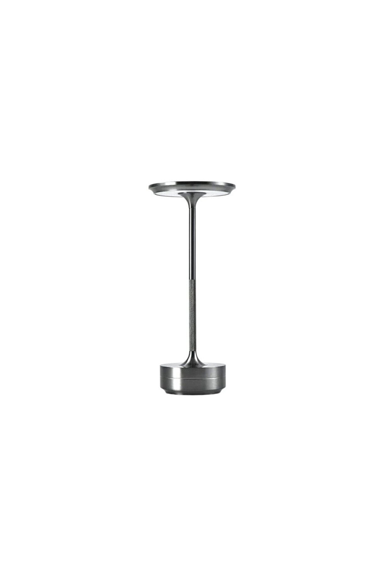 Helios HS-8130 Şarjlı Dimlenebilir 3 Fonksiyonlu Silver Masa Lambası