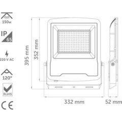 İnoled 150W 6500K IP65 Beyaz Led Projektör 5207-01