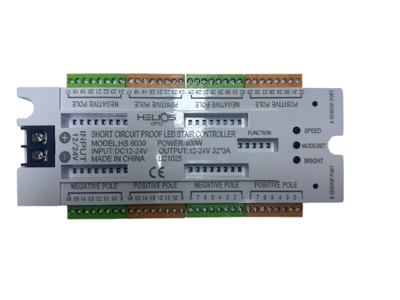 Helios HS-6030 400W 12-24V DC 32 Kanal PLC Sensörlü Merdiven Aydınlatma Kumandası