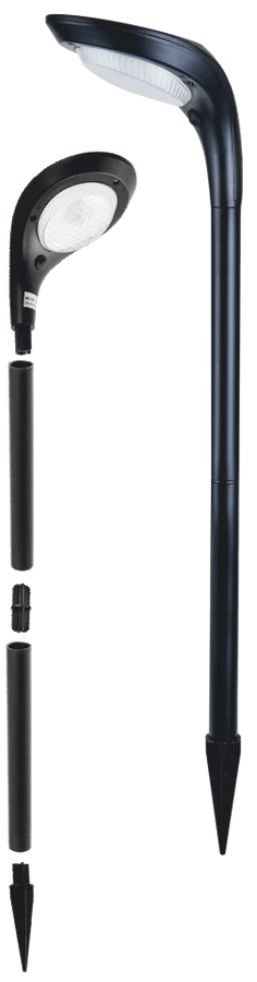 HS-4002 5W Solar Çim Armatür Kobra IP65 Bahçe Aydınlatma 3 Renk