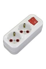 Ayka 77 201 00 2 Li Topraklı Anahtarlı Grup Priz