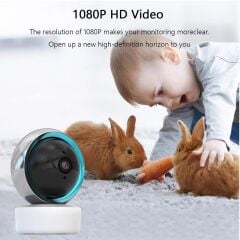JS-P166 Akıllı WiFi Kamera 1080P Full HD 360° Dönebilen Gece Görüşlü IP Kamera